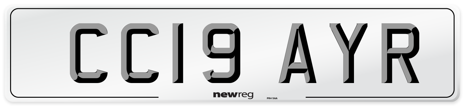 CC19 AYR Number Plate from New Reg